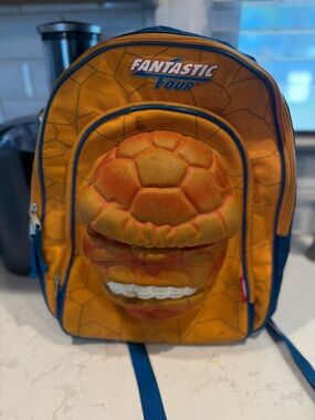 Fantastic Four The Thing 3D Kids Backpack - Orange & Blue